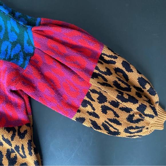 FARM RIO Leopard Striped Open Front Cardigan - Picture 7 of 10